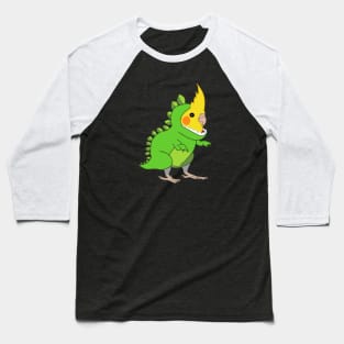 FUnny Cockatiel Dinosaur Doodle Baseball T-Shirt